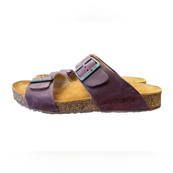 Haflinger Sandal Burgundy Double Strap Leather EUC Size 40 - Picture 4 of 9